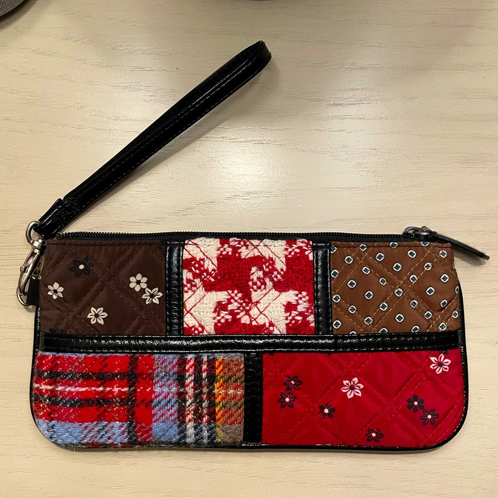 Vera Bradley Wristlet Plaid Patchwork RARE